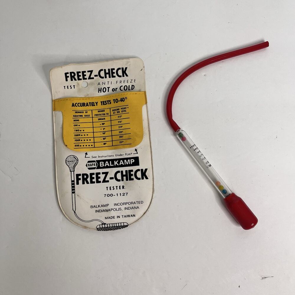 vintage balkamp napa freez test tool pocket‎ keeper anti freeze hot cold